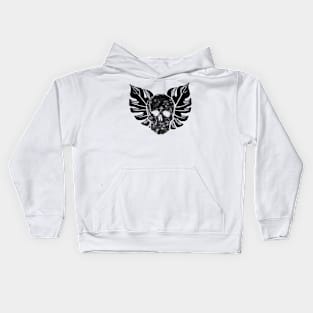 Monstera Floral Skull Kids Hoodie